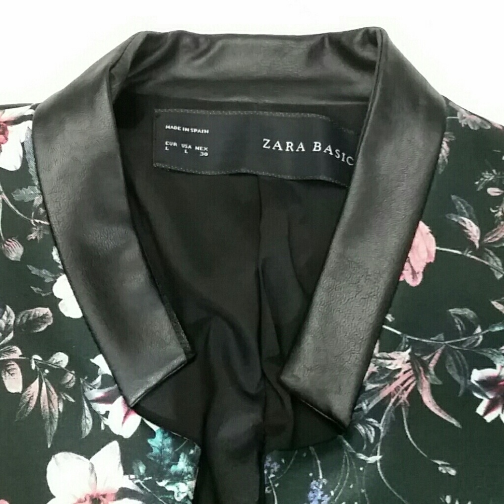 Zara Basic Floral Jacket Size Large - image 6
